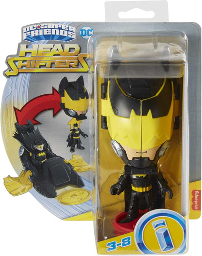 Fisher-Price Imaginext DC Super Friends Head Shifters - Figura do Batman e veículo transformável Batwing para brincadeiras de faz-de-conta a partir de 3 anos de idade