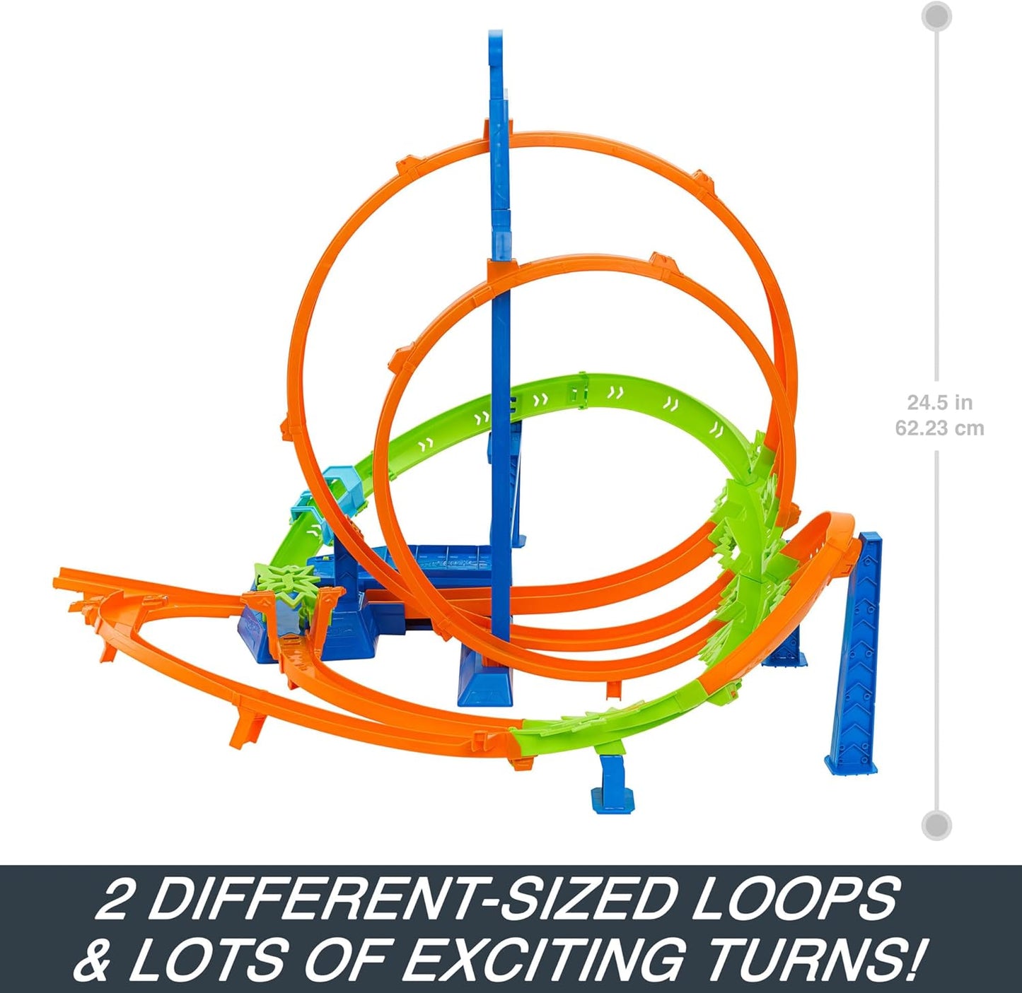 Hot Wheels Pista Epic Crash Dash com 5 Zonas de Colisão, Impulsor Motorizado e 1 Carrinho Hot Wheels em Escala 1:64, Fácil de Guardar, HNL97