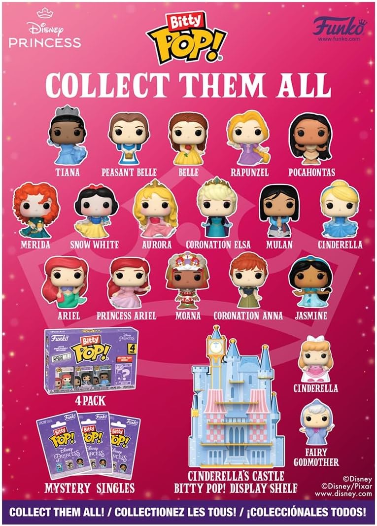 Funko Bitty Pop! Calendário de Contagem Regressiva Princesas Disney - Princesas Disney - Calendário do Advento - 24 Dias de Surpresa - Mini Figuras de Vinil Colecionáveis - Caixa Misteriosa - Ideia de Presente - Natal