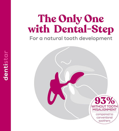 Dentistar Conjunto de 3 chupetas de silicone Night - Tamanho 3 para mais de 14 meses - Chupeta de silicone com degrau dentário - Roxo com motivo de gato - Brilha no escuro - Acessórios para bebês sem BPA