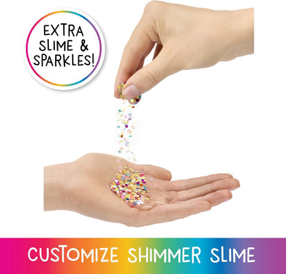 Rainbow High Rainbow Shimmers com Slime - Iris - Boneca Fashion de 28cm, Acompanha Kit de Slime e Camaleão de Estimação, Indicada para Crianças a partir de 4 Anos