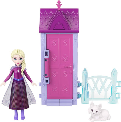 Mattel Boneca Surpresa Disney Frozen Anna ou Elsa da (Modelos Variados) | 5 Surpresas: 1 Boneca Pequena, Minicenário da Vila de Arendelle e 3 a 4 Acessórios – Inspirado em Disney Frozen, JFG24
