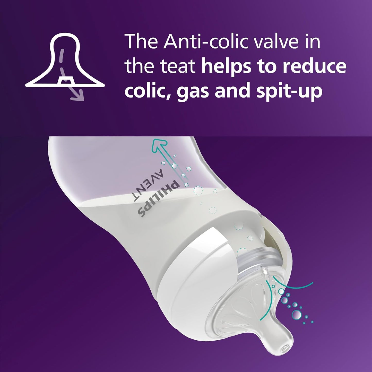 Philips  Avent Natural Response Conjunto de 3 mamadeiras de 260 ml com bicos de fluxo médio (fluxo 3), com estampa tropical, SCY903/73
