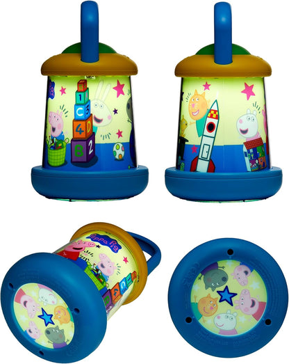 WOW! STUFF Light Revealers Peppa Pig Night Light - Lanterna com Cena Mágica 360° e Desligamento Automático - Luminária Portátil para Quarto Infantil com Alimentação USB ou Pilhas - Brinquedo Oficial da Peppa Pig