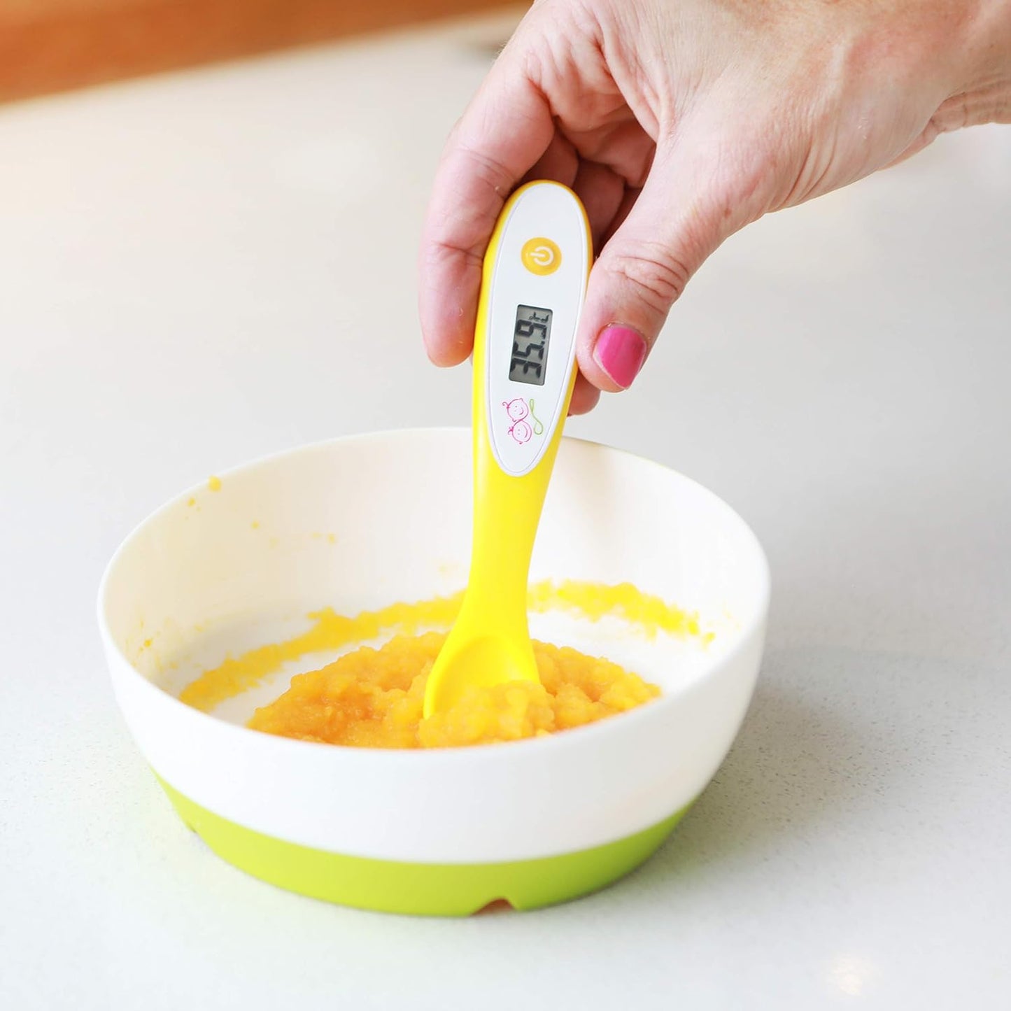 Mummy Cooks ThermoSpoon - Termômetro digital de colher para bebê (amarelo)