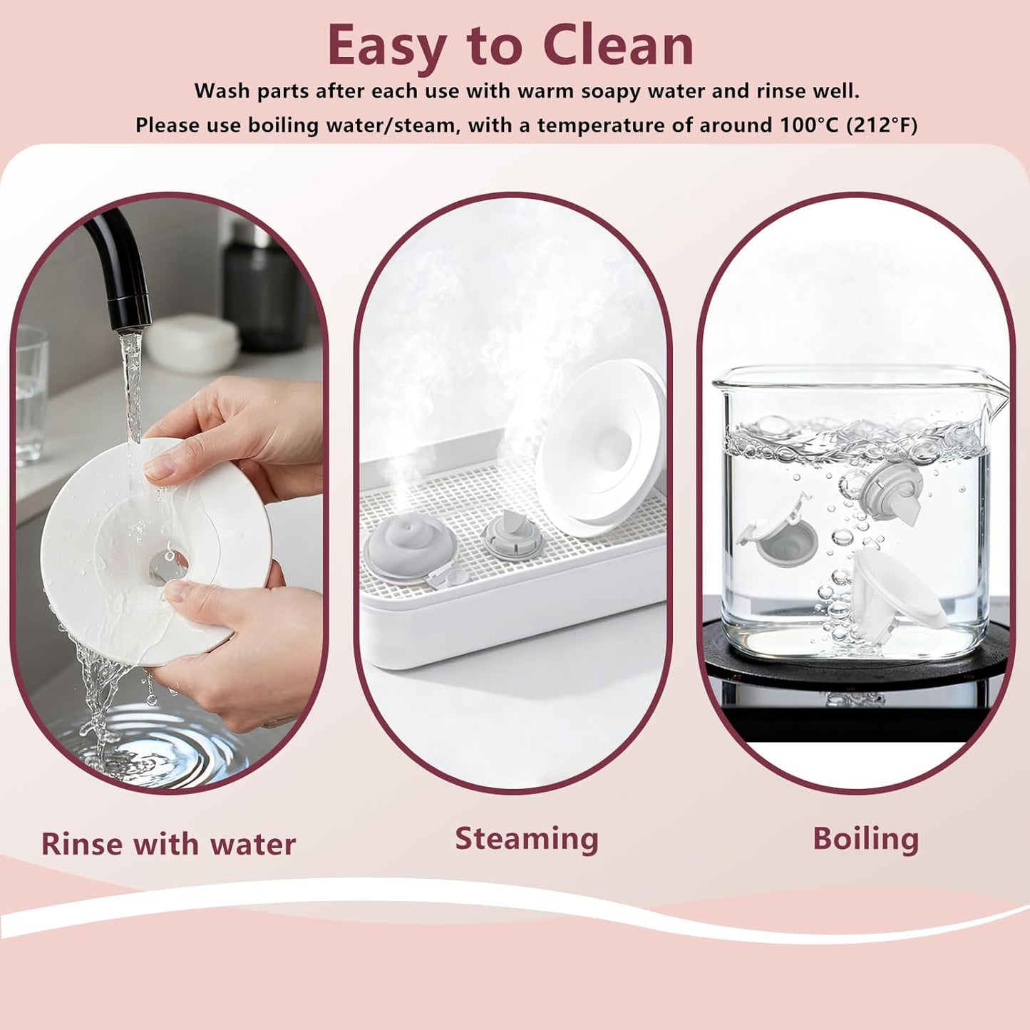 Momcozy Conjunto completo de acessórios de substituição para bomba tira-leite M9, incluindo válvula, diafragma, flange de 24 mm e coletor (1 conjunto - Vermelho).