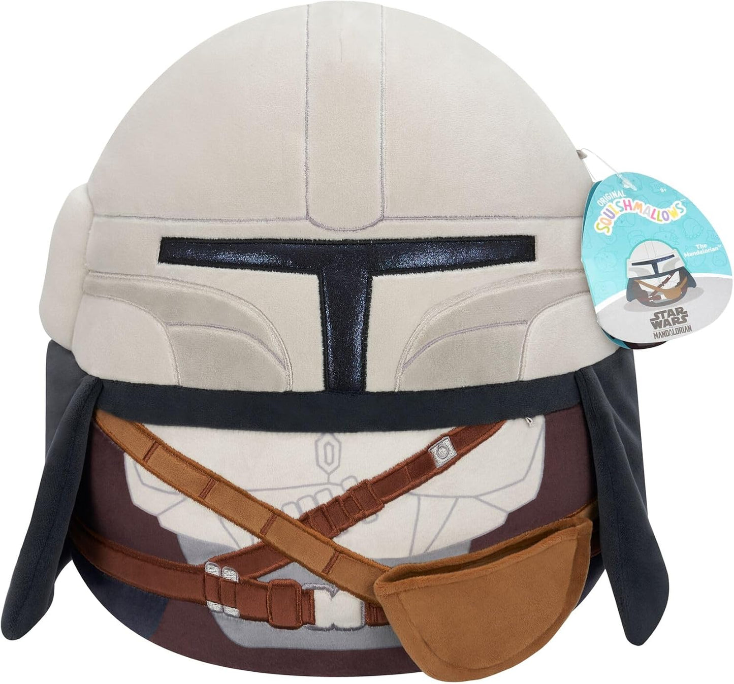 Squishmallows Pelúcias Originais Star Wars: Mandalorian (30 cm) + Grogu (9 cm) | Conjunto com 2, para maiores de 3 anos