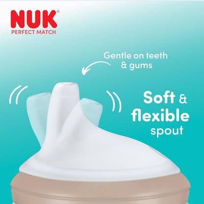NUK Copo de Aprendizagem Perfect Match | 6+ meses | 150 ml | Copo com Bico Antivazamento para Crianças Pequenas | Alças Antiderrapantes | Ovelha | 1 Unidade