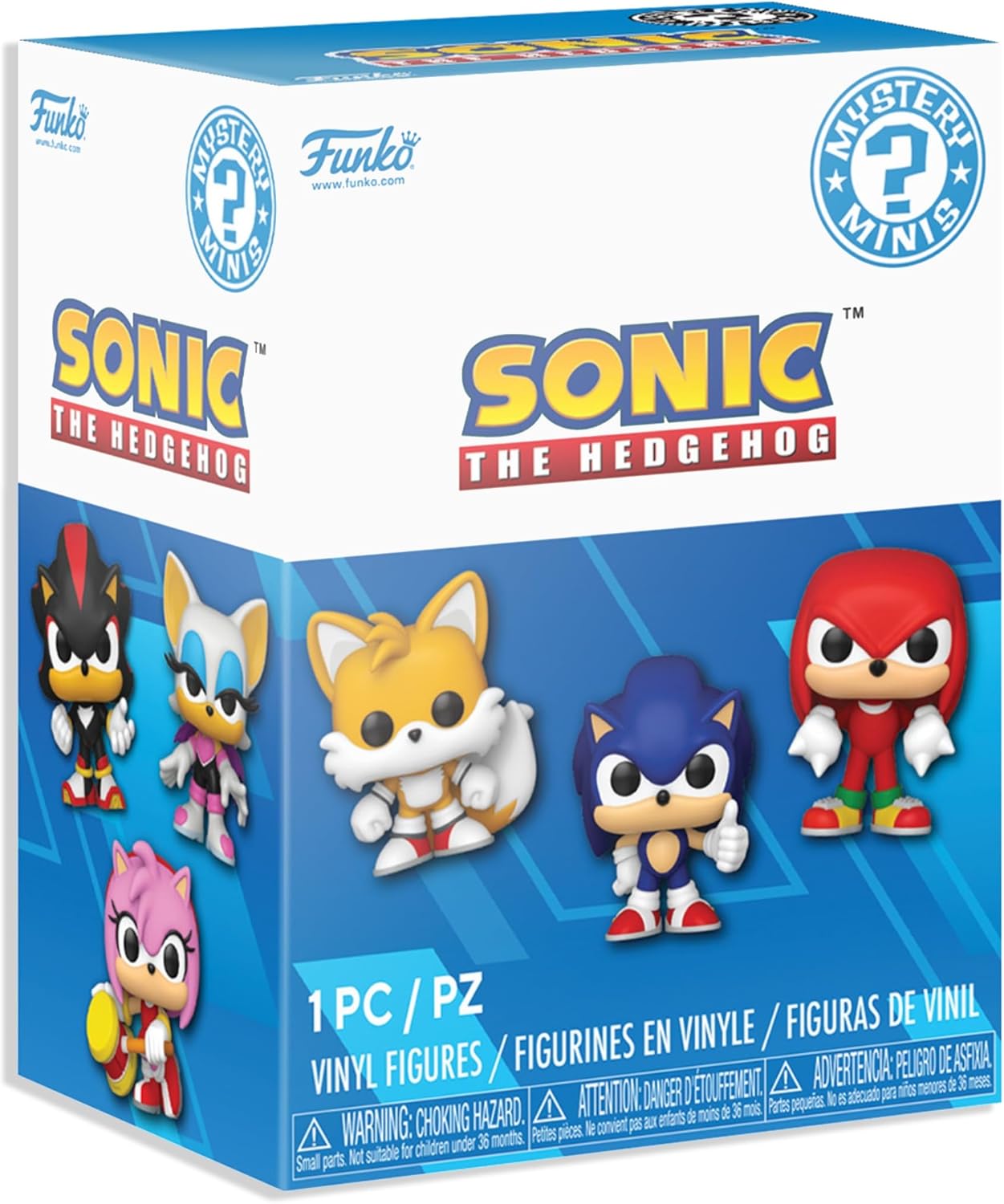 Funko Mystery Mini: Sonic the Hedgehog - 1 de 12 para colecionar - Estilos variados - Sonic the Hedgehog - Figura de vinil colecionável - Ideia de presente - Produto oficial - Brinquedos para crianças e adultos e para exibição