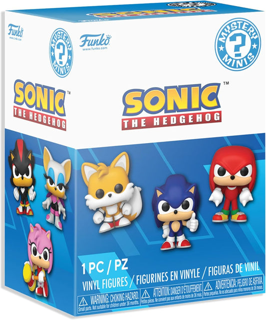 Funko Mystery Mini: Sonic the Hedgehog - 1 de 12 para colecionar - Estilos variados - Sonic the Hedgehog - Figura de vinil colecionável - Ideia de presente - Produto oficial - Brinquedos para crianças e adultos e para exibição