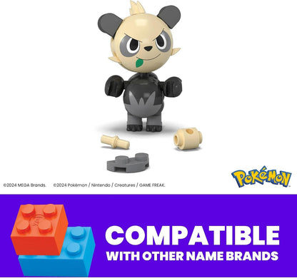 MEGA Kit de Montagem Pokémon Pancham, Figura de Ação Articulada (26 Peças) para Crianças