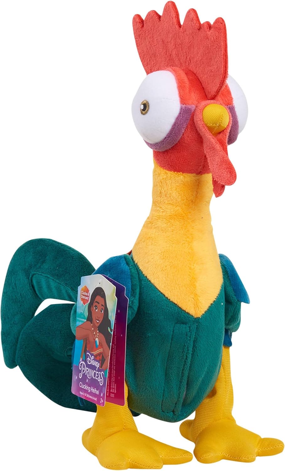 Just Play Moana 27,9 cm Hei Hei Pelúcia Pequena com Sons e Dança, Bichinho de Pelúcia, Brinquedo de Faz de Conta para Crianças, Meninas e Meninos, a partir de 3 Anos