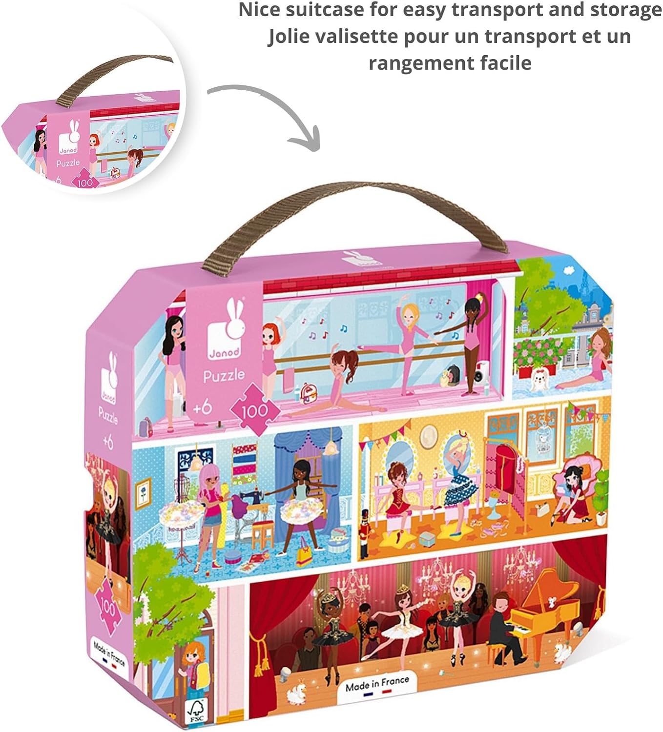 Janod Rainstick de madeira - Coleção Pure - Brinquedo de aprendizagem precoce - Habilidades motoras finas e concentração - Estimulação visual e auditiva - Tinta à base de água - a partir dos 6 meses de idade, J05208