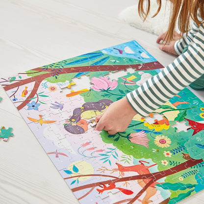 Janod - Puzzle Madre Naturaleza - Puzzle de cartón FSC de 200 piezas - Desarrolla la paciencia y la concentración - Fabricado en Francia - Puzzle infantil a partir de 7 años,