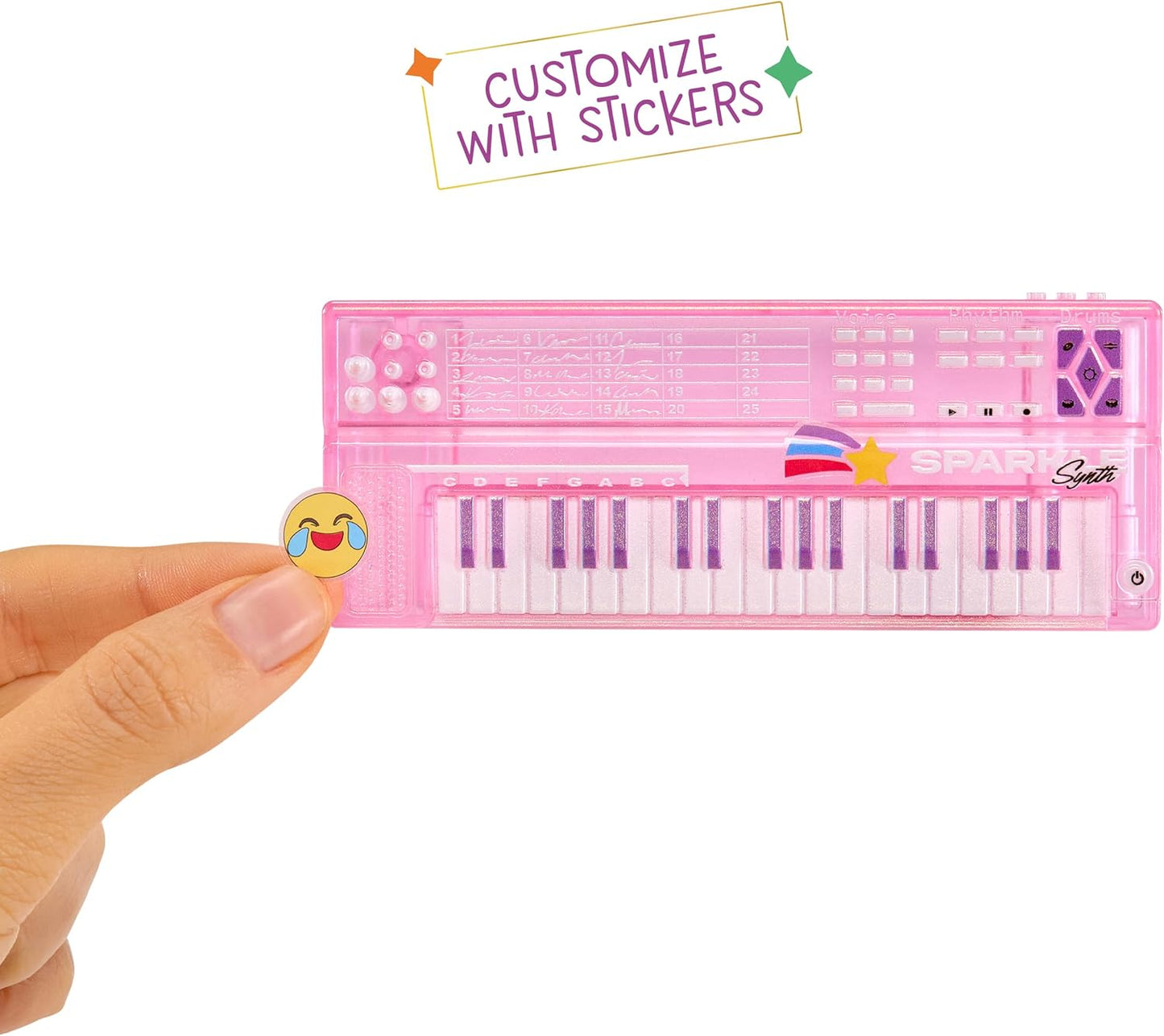 Rainbow High Junior High Rock Band - Amaya, Rainbow - Boneca Fashion de 23cm com Teclado, Personalizável com Adesivos, Articulada, Brinquedo Fofo para Crianças a partir de 4 Anos