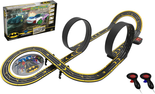 Scalextric Conjunto de corrida movido a bateria Micro Scalextric Batman 1:64 - G1177M Batman Vs Joker, a corrida por Gotham City