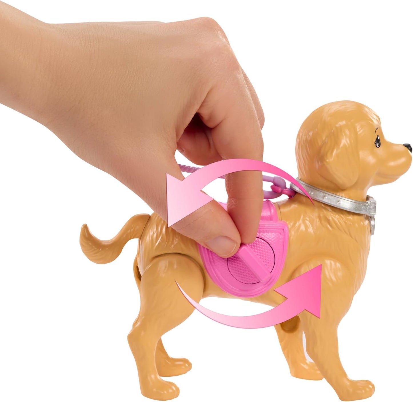 Barbie Conjunto de Brinquedo Cachorrinho Anda e Faz Cocô, Inclui Cachorro de Brinquedo que Anda e Faz Cocô, Boneca Brooklyn, Pá para Cocô e Acessórios para Pets, JJB47