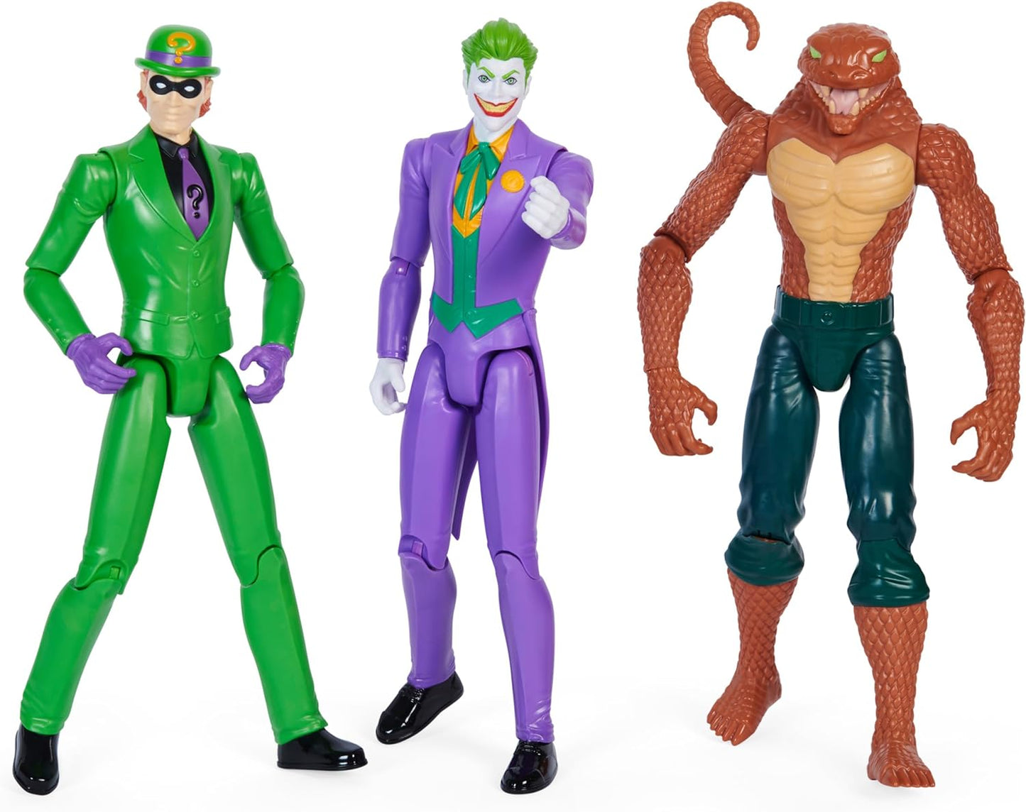 DC Comics, pacote de 6 Batman | Batman, Robin, Asa Noturna, O Coringa, O Charada, Copperhead | Bonecos de ação de 30 cm, brinquedos infantis para meninos e meninas de 3 anos ou mais