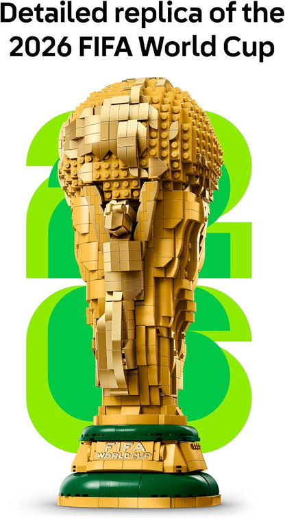LEGO FIFA World Cup – Réplica do Troféu Oficial – Kit de Modelo 3D para Montar com Minifigura Colecionável – Presente de Futebol para Meninos, Meninas e Adultos Fãs de Esportes (12+ anos) – 43020
