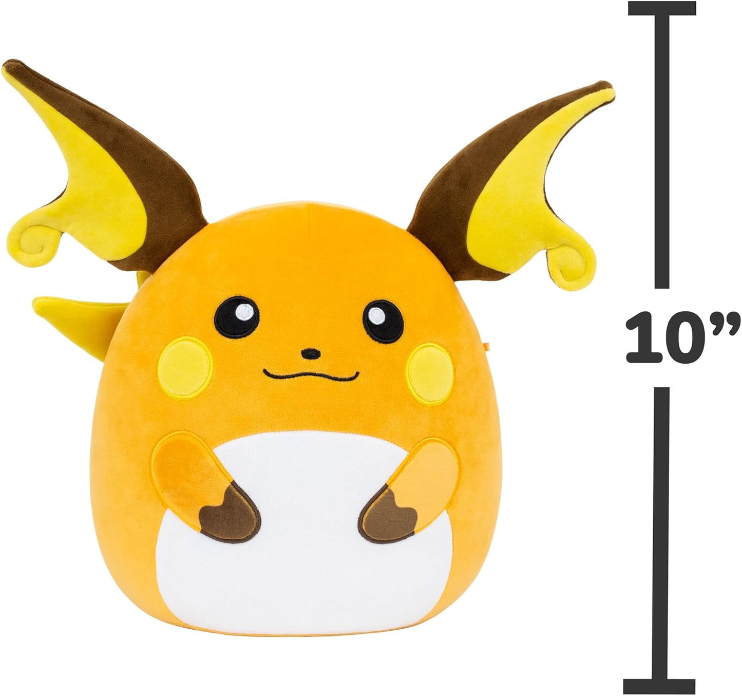 Squishmallows Pelúcia Original Pokémon Raichu de 10 Polegadas | Pelúcia Oficial Jazwares Ultramacia (Tamanho Médio)