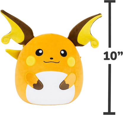 Squishmallows Pelúcia Original Pokémon Raichu de 10 Polegadas | Pelúcia Oficial Jazwares Ultramacia (Tamanho Médio)