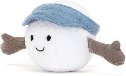 Jellycat Bola de golfe esportiva divertida - A: 6 cm x C: 6 cm