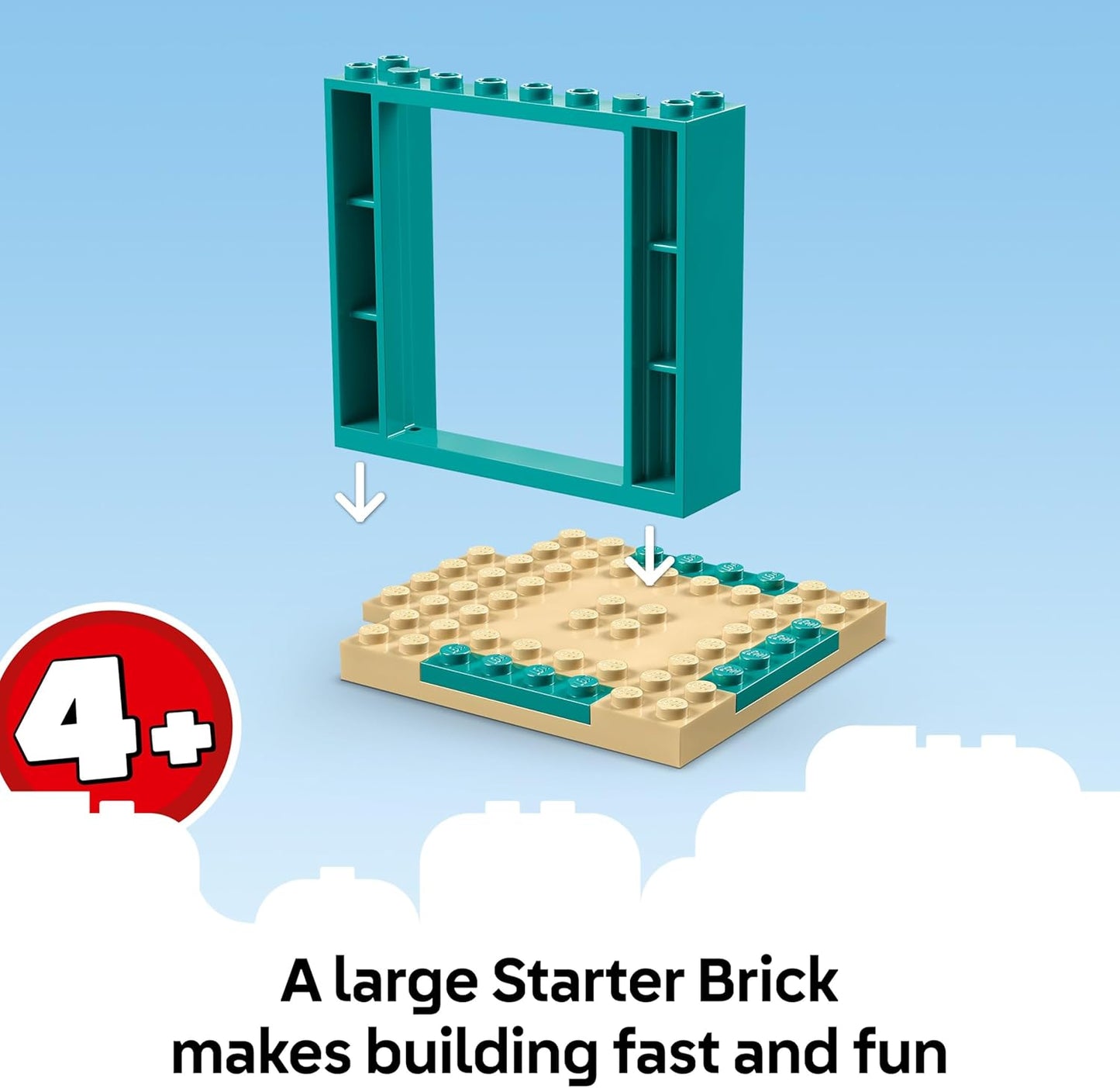 LEGO Diversão no playground Bluey com Bluey e Chloe - Brinquedo para meninas e meninos a partir de 4 anos - inclui 2 minifiguras, um balanço rosa funcional, escorregador, estrutura de escalada e 3 plantas - Presente.