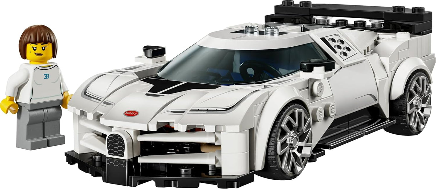 LEGO Speed Champions Bugatti Centodieci Hyper Sports Car - Kit de Modelo de Carro com Minifigura de Piloto - Presente de Aniversário para Meninos a partir de 9 Anos - 77240