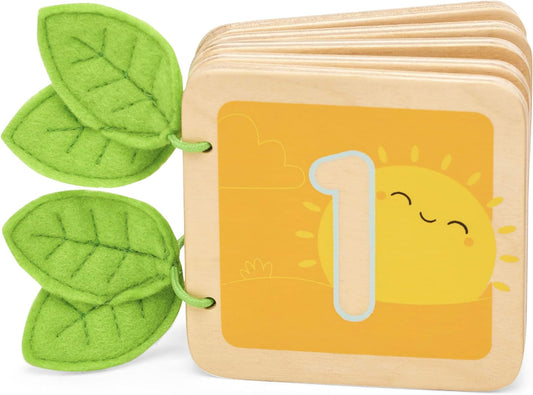 Le Toy Van - Colorido libro de conteo educativo multisensorial de madera Petilou para el reconocimiento de números para niños y niños pequeños | Adecuado para niño o niña a partir de 1 año.