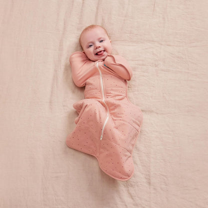 Love To Dream™ Swaddle UP™, Tamanho Pequeno (3,5-6 kg) - Rosa Pebbles | Ajuste perfeito, promove uma rotina de sono saudável | 2,5 Tog, ideal para inverno e outono (16-20 °C) | Algodão lavável à máquina com zíper duplo