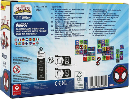 Bingo do Homem-Aranha e seus Incríveis Amigos: Combine o Homem-Aranha, seus amigos e vilões neste divertido jogo para fãs da Marvel. Ótima opção de presente para 2 a 4 jogadores, a partir de 3 anos.