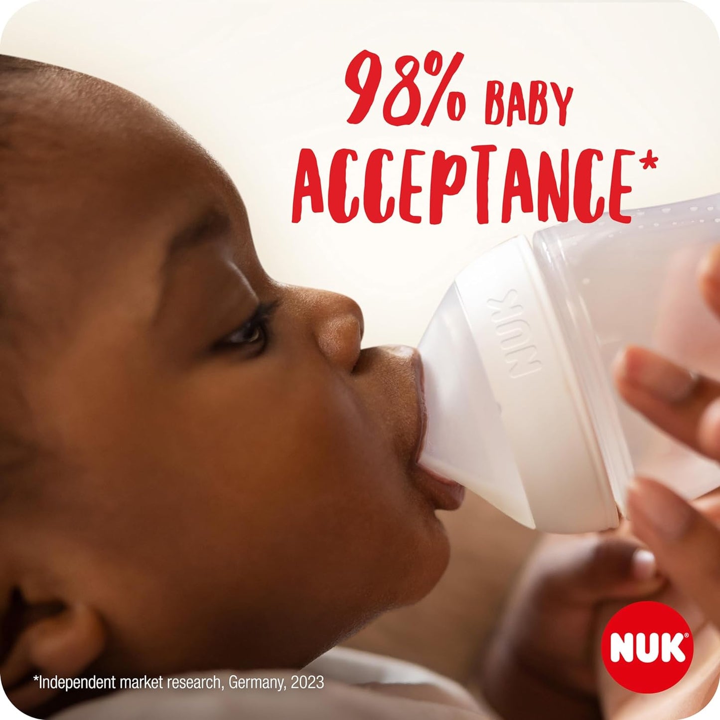 NUK Combinação perfeita mamadeira | Mais de 3 meses | Adapta-se ao Paladar do Bebê | Controle de temperatura | Ventilador anti-cólica | 260ml | Sem BPA | Tetina de silicone média | Disney Ursinho Pooh