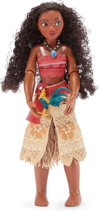 Disney Boneca Clássica Oficial da Moana para Crianças, 30 cm, Brinquedo Totalmente Articulado com Traje Icônico e Personagem Amigo Surpresa – Indicado para Maiores de 3 Anos
