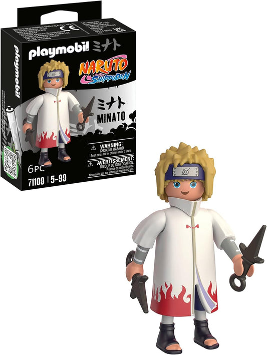 Playmobil  71109 Naruto: Conjunto de figuras Minato, Figura de colecionador de anime Naruto Shippuden, Playset adequado para crianças e fãs com mais de 5 anos