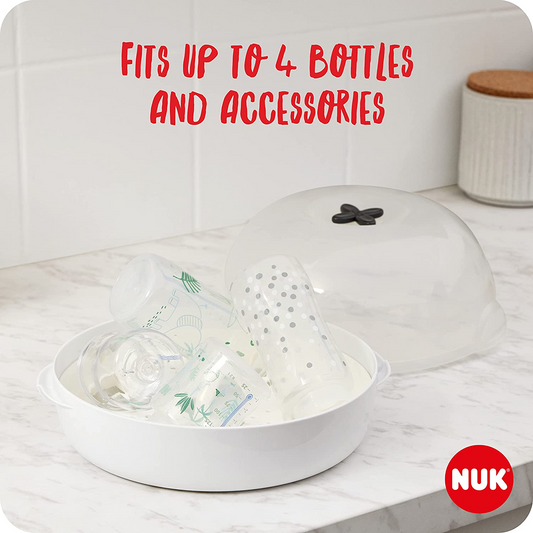 NUK Micro Express Plus Esterilizador de mamadeiras a vapor para micro-ondas