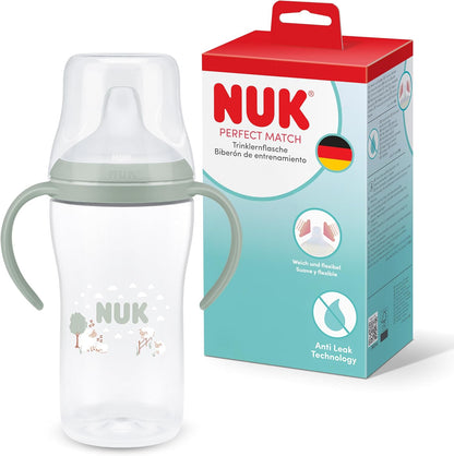 NUK Copo de Aprendizagem Perfect Match | 6+ meses | 260 ml | Copo com Bico Antivazamento para Crianças Pequenas | Alças Antiderrapantes | Ovelha | 1 Unidade