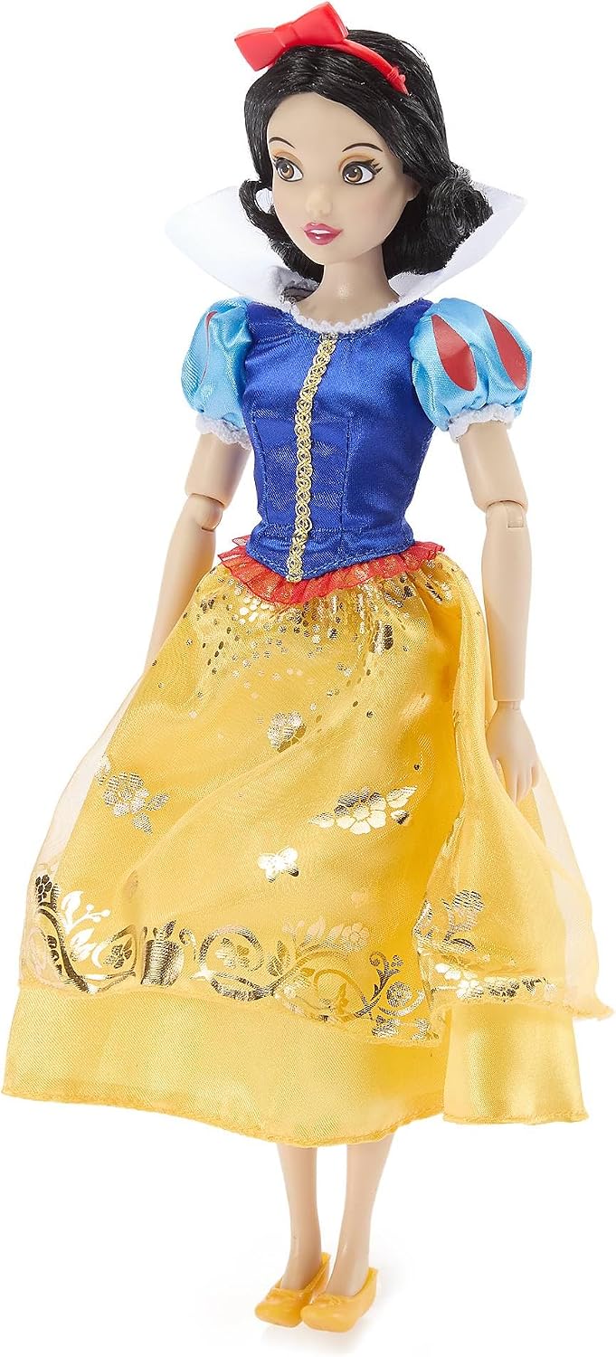 Disney Boneca Clássica Oficial da Branca de Neve da Store para Crianças, Branca de Neve e os Sete Anões, 30 cm, Brinquedo Totalmente Articulado com Vestido Icônico e Personagem Amigo Surpresa – Indicado para Maiores de 3 Anos