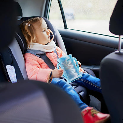 PandaEar Conjunto de 2 Porta-Sacos Antiaperto, Porta-Sacos de Comida de Bebê, Suco e Bebidas com Alça, Azul/Roxo