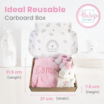 Baby Box Shop - Presentes personalizados para bebês - Cobertor de bebê personalizado e edredom de bebê zebra personalizado com botinhas de algodão cinza e branco, ideais para presentes de batizado