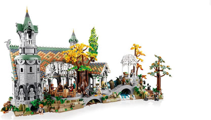 LEGO Icons O Senhor dos Anéis: Rivendell - Conjunto de exibição SdA colecionável para adultos com 15 minifiguras exclusivas, incl. Gandalf, Legolas, Aragorn e Frodo