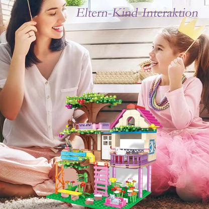 Vintop Casa del Árbol Bloques de Construcción de Juguete para Niñas Ad 6 7 8 9 10+ Años, 540 Piezas STEM Friendship Tree House Juguete Regalo para Niñas 6 7 8 9 10+ Años
