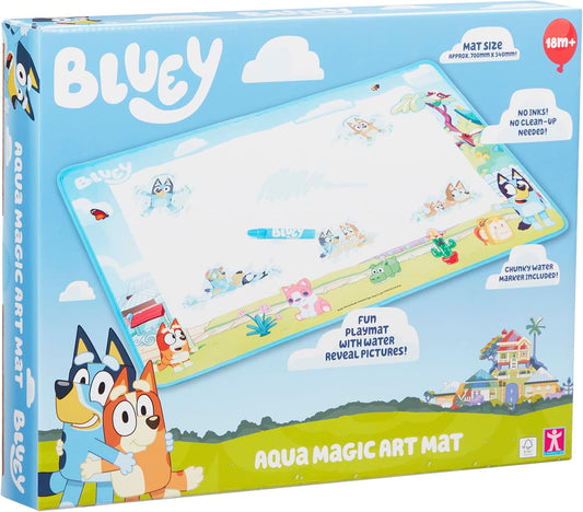 Bluey TAPETE DE ARTE BLUEY AQUAMAGIC, BRINQUEDOS PRÉ-ESCOLAR, BRINCADEIRA CRIATIVA SEM BAGUNÇA, PRESENTE PARA CRIANÇAS DE 2 A 5 ANOS