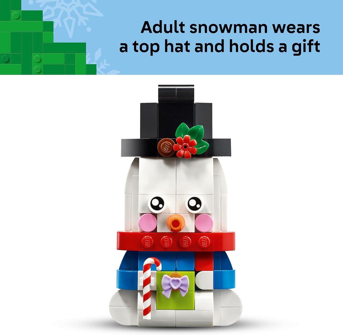 LEGO Enfeites de Boneco de Neve 40812 | Brinquedos para meninas e meninos a partir de 6 anos, kit de artesanato, 2 figuras e acessórios, decorações para pendurar na árvore, presente de Natal