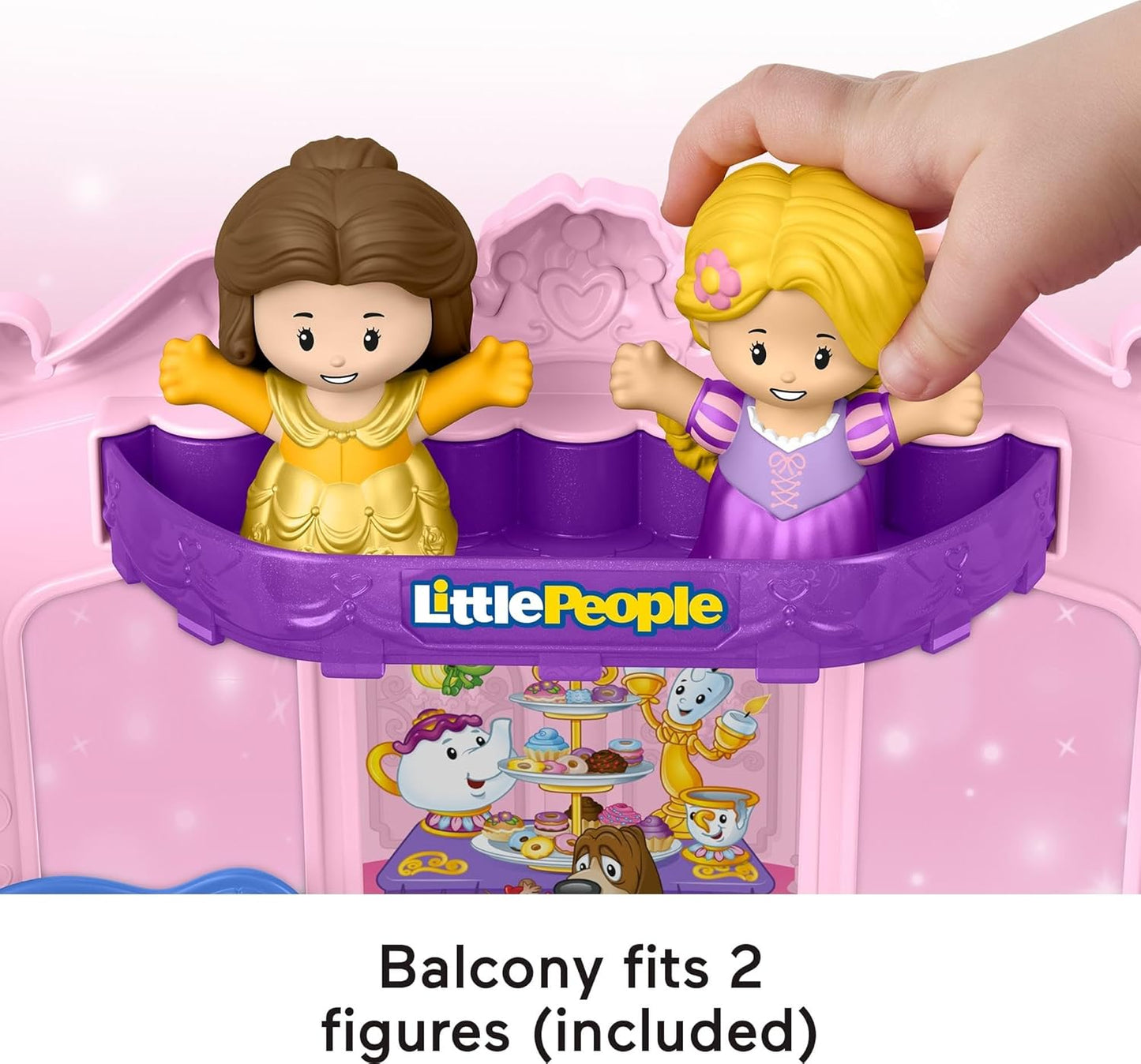 Brinquedo Fisher-Price Little People Disney Princess Carruagem Musical com Figuras para Brincar de Faz de Conta - Crianças a partir de 18 Meses, JCW72