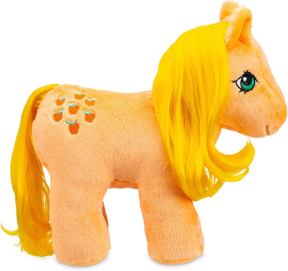 Meu pequeno pônei | Pelúcia Applejack | Presentes de cavalo retrô para meninas e meninos, brinquedos colecionáveis de cavalo vintage para crianças, brinquedos de unicórnio para meninos e meninas de 3 anos ou mais