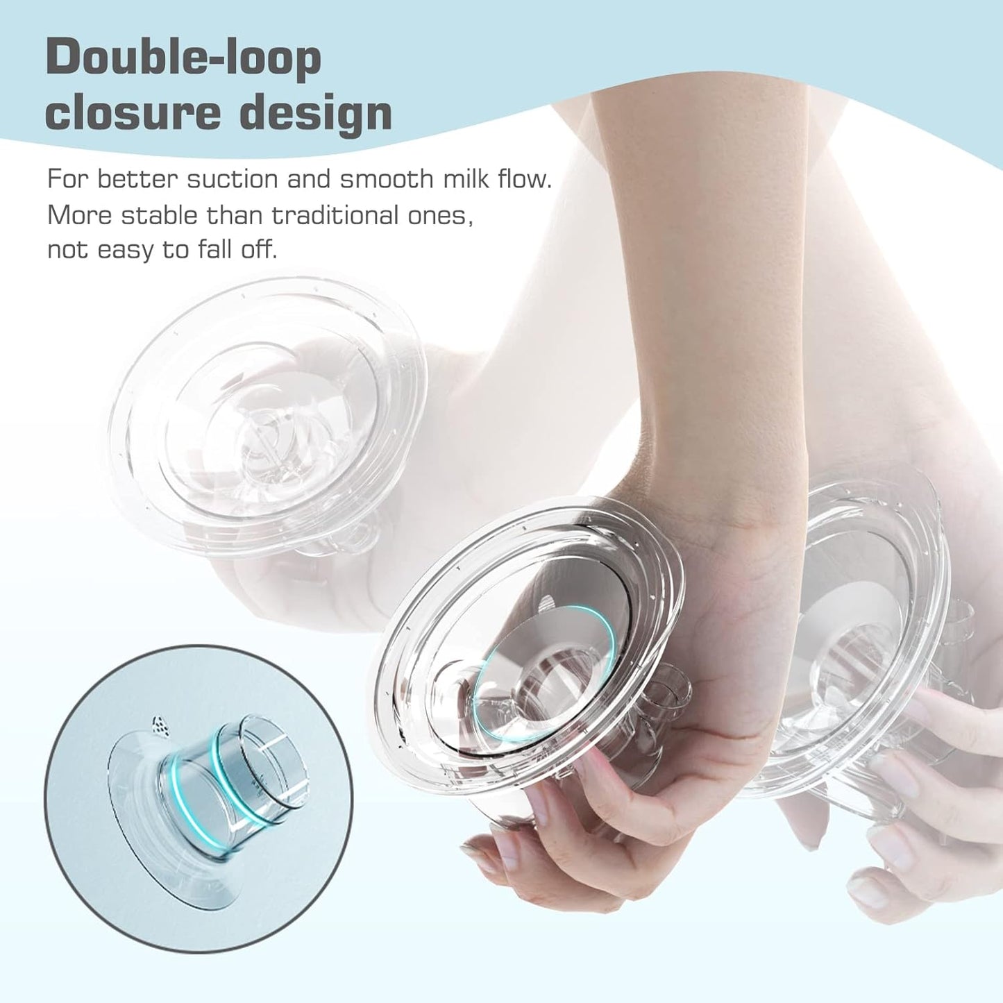 Diafragma de silicona compatible con Momcozy S9/S12/S9pro/S12pro, extractor de leche portátil, válvula general de pico de pato y accesorios de diafragma de silicona (juego de 2 piezas)