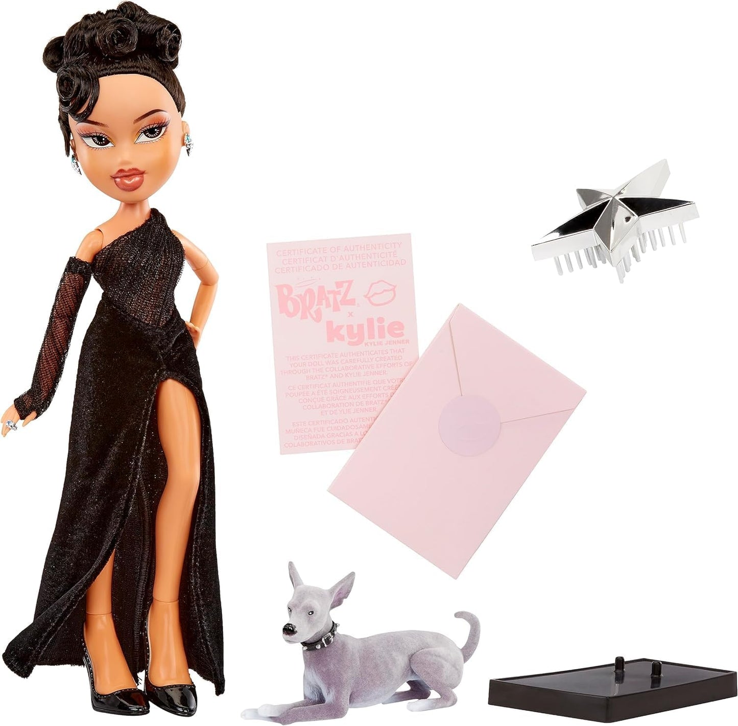 Bratz x Kylie Jenner - Day Fashion Doll - Boneca colecionável com roupa diurna, acessórios e pôster - Para crianças e colecionadores com mais de 6 anos