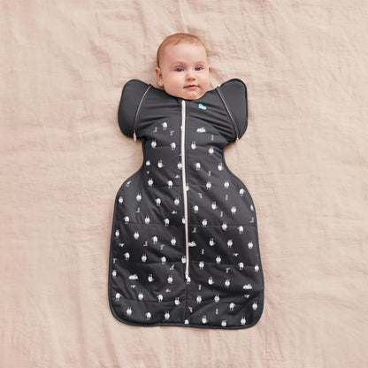 Love To Dream™ Saco de Transição Swaddle UP™, Médio (6-8,5 kg), Cor Carvão Lamb's Best Friend | Ajuste perfeito com abas removíveis | 2,5 Tog | Ideal para inverno e outono (16-20 °C) | Lavável à máquina e com zíper duplo