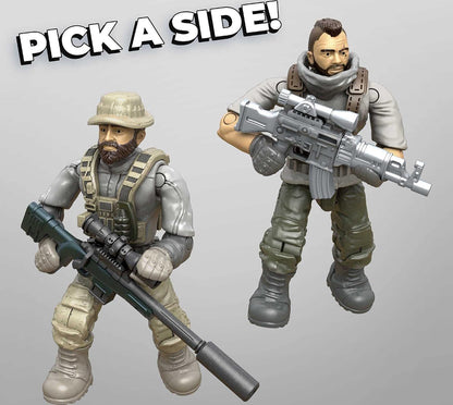 Mega Construx Black Series GYF92 Call of Duty Airdrop Battle Royale – Pacote com 4 Minifiguras Articuladas + Acessórios