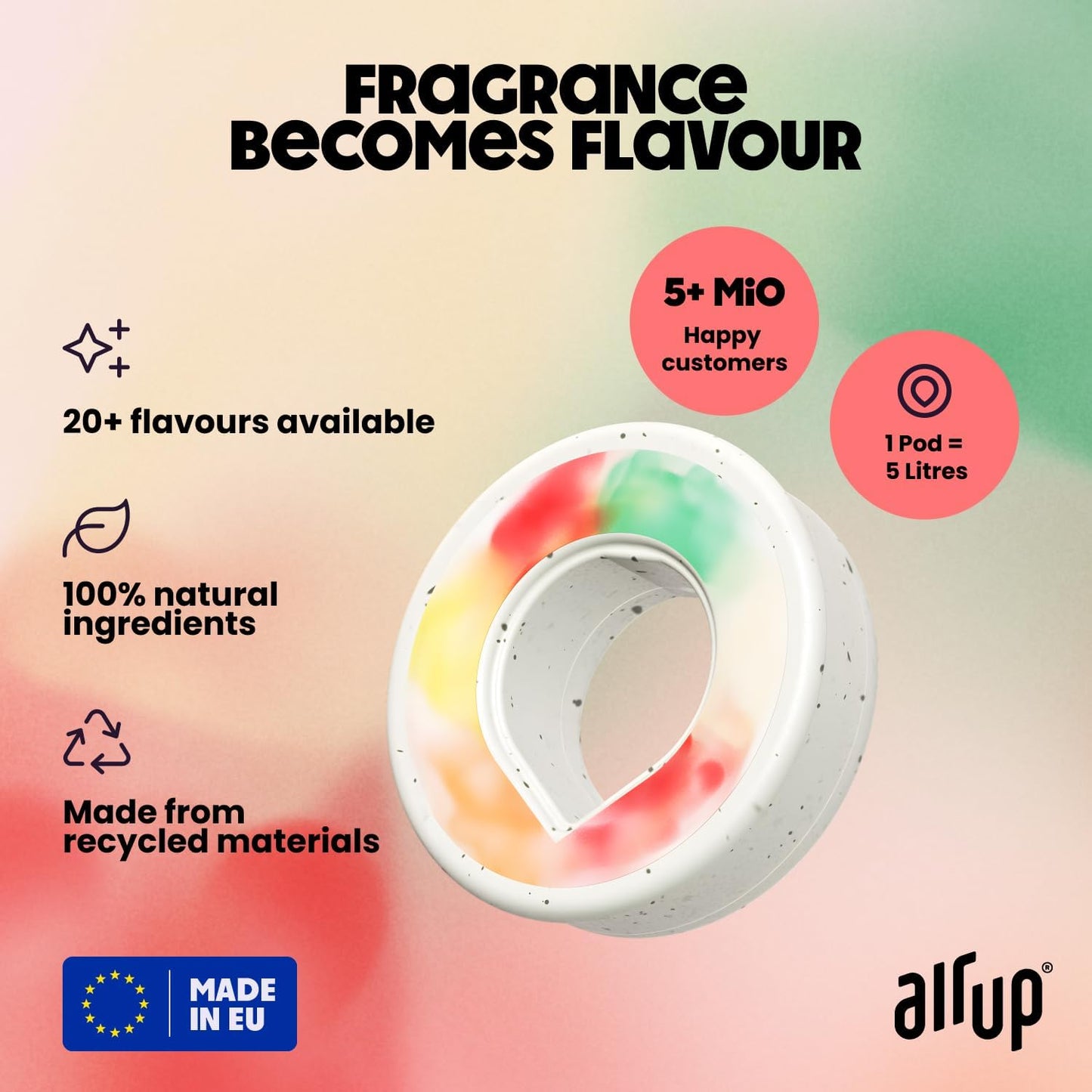 air up® 3 Cápsulas de Sabor Ursinho de Goma | Conjunto Degustação de Cápsulas de Sabor para 15 litros de Água sem Açúcar Sabor: Ursinho de Goma | Para garrafa air up® original